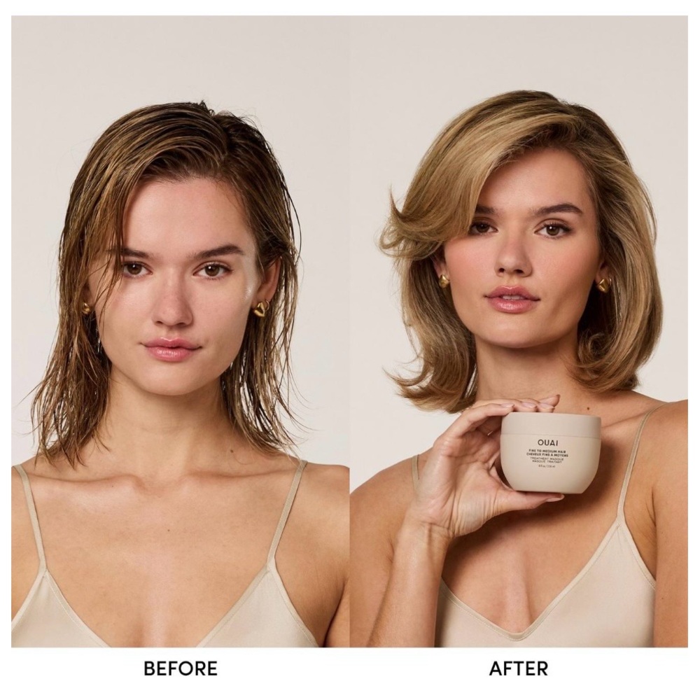 OUAI Fine to Medium Hair Treatment Masque - Cream - Picture 2 of 6